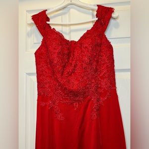 Red long dress size M